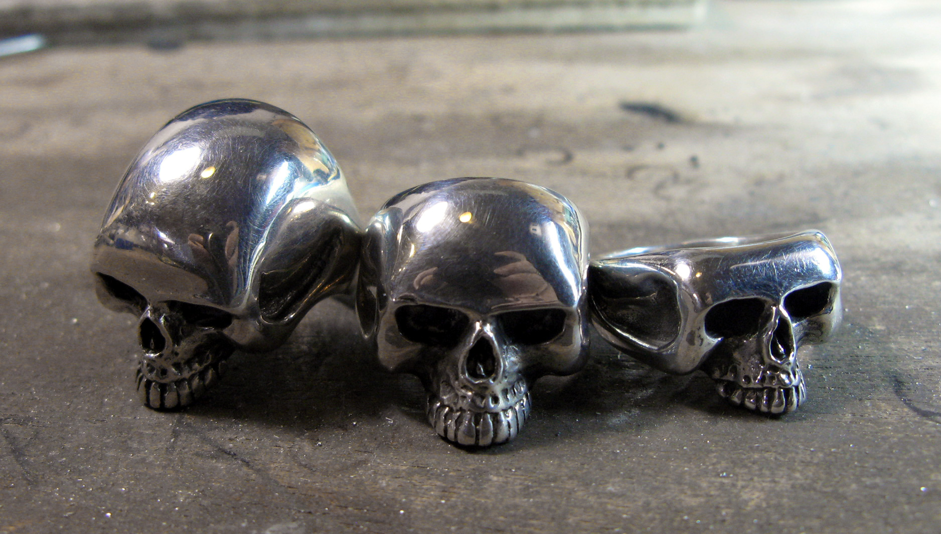 skull rings bagues tête de mort