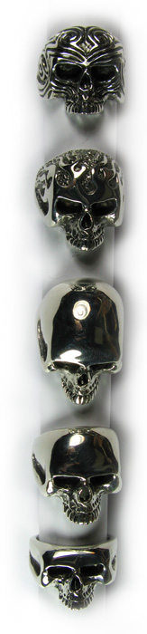 bagues tete de mort argent -skull rings silver