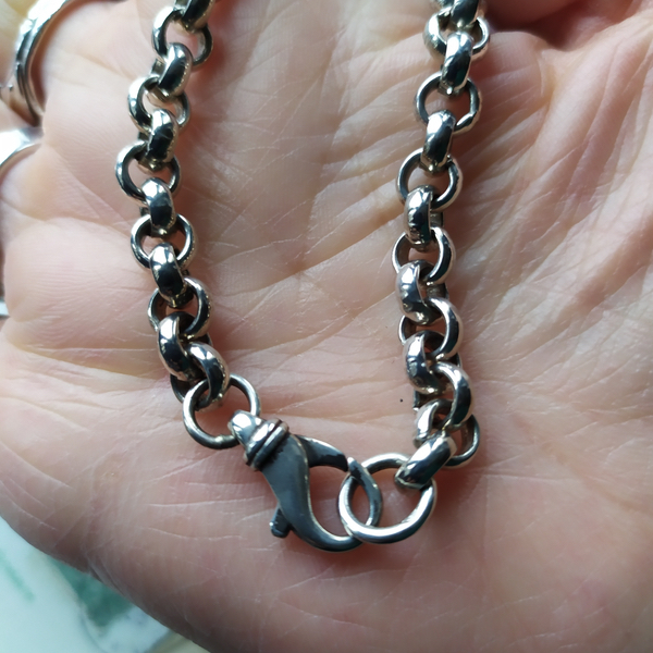 Grand bracelet en maille jaseron